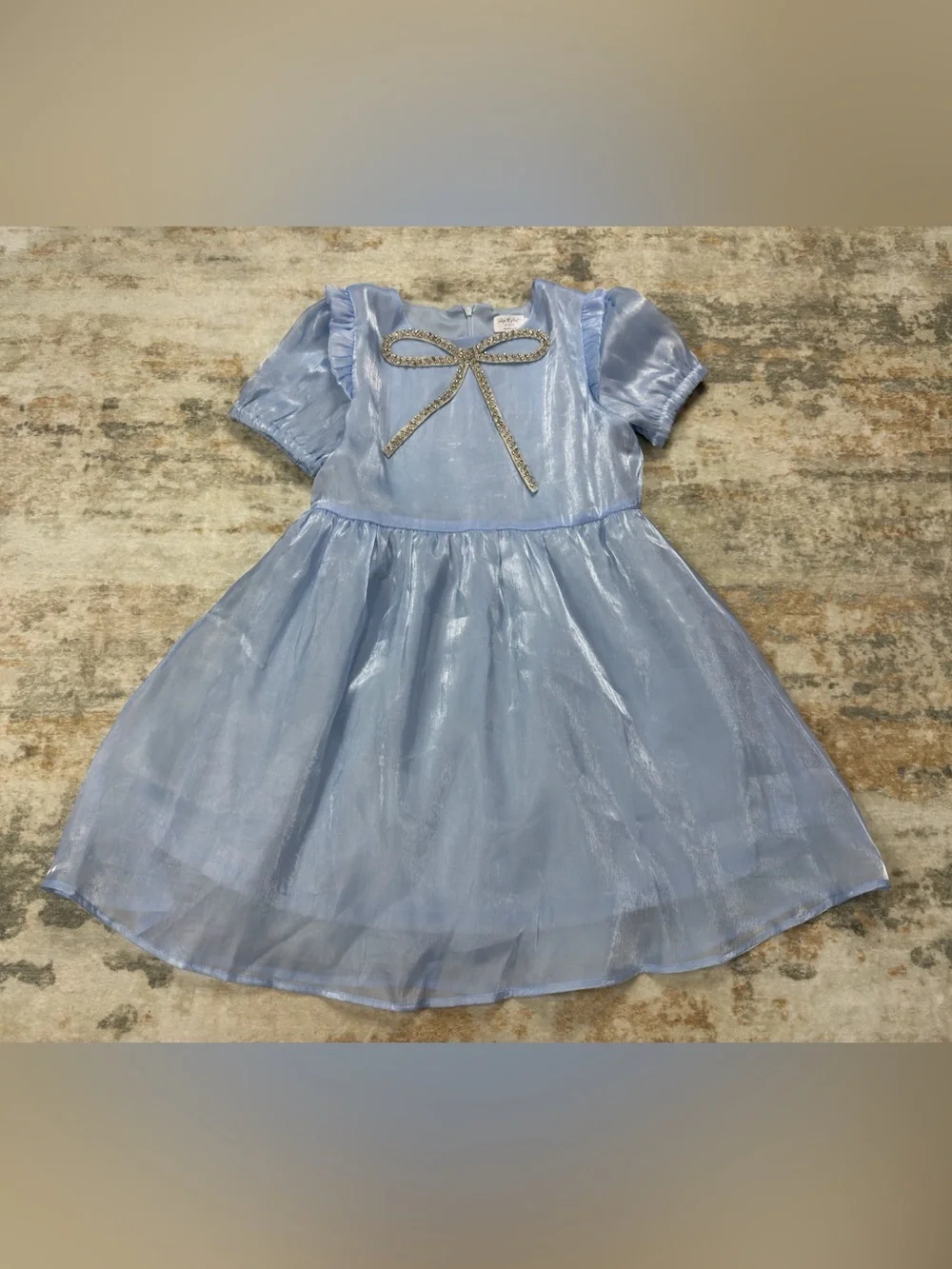 Shop the Mint The Eloise Bow Light Blue Embellished Dress 12/14